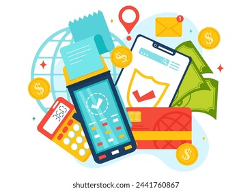 Merchant Service Vector Illustration of Digital Marketing Strategy with People Referral Business and Earn Money Online in Flat Cartoon Background