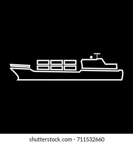 Merchant ship icon .