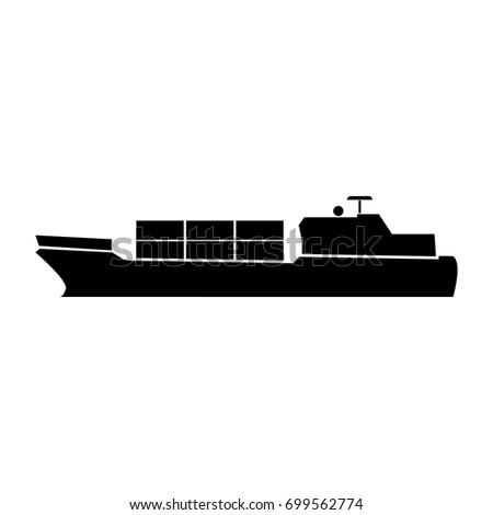 Merchant ship icon .