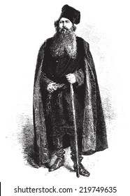 A merchant, vintage engraved illustration. Le Tour du Monde, Travel Journal, (1872). 