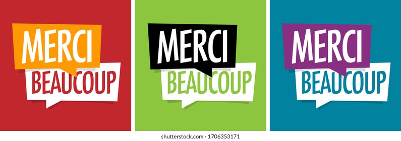 Merci beaucoup, Thank you very much in French language