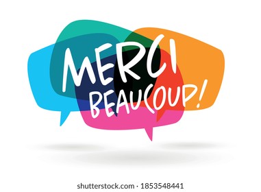 Merci beaucoup, Thank you very much in French language