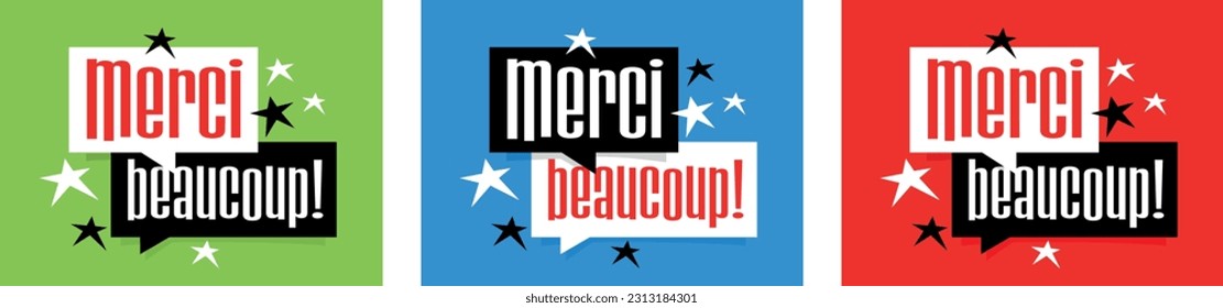 Merci beaucoup, Thank you very much in French language