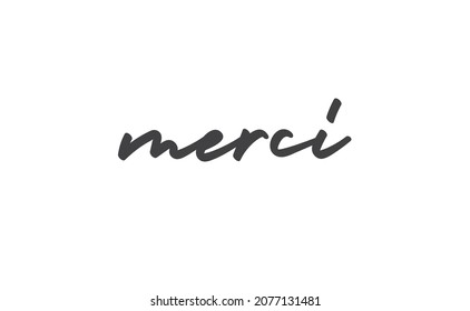 Merci Beautiful Greeting Card Calligraphy Text Stock Vector (Royalty ...