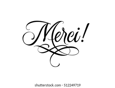 Merci Calligraphic Lettering