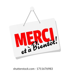 Merci et à bientôt, Thank you and see you soon in French language