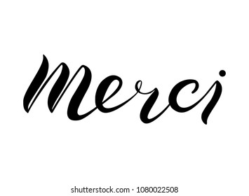 Merci French Word Meaning Thank You Stock Vector (Royalty Free ...