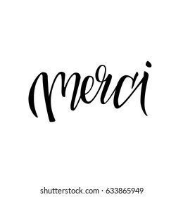 Merci Lettering Stock Vector (Royalty Free) 633865949 | Shutterstock