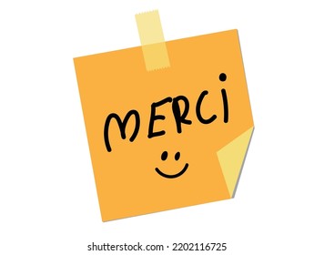 merci on a note paper