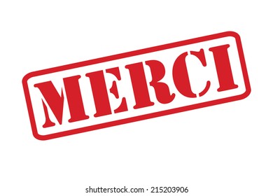 MERCI Rubber Stamp vector over a white background.