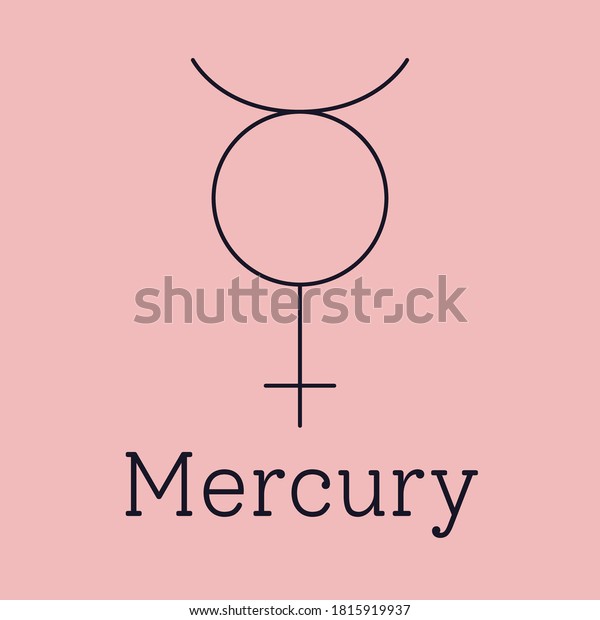 Mercury Astrological Zodiac Symbol Vector Sign Stock Vector Royalty Free 1815919937 Shutterstock