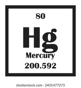 Mercury chemical element icon vector illustration design