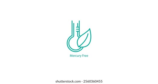 Mercury Free Icon – Safe and Non-Toxic Vector Design