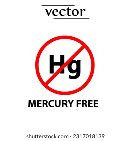 Mercury free icon, vector illustration flat design on white background..eps