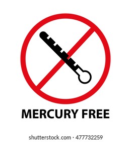 Mercury free icon, vector illustration.