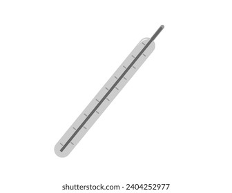 mercury gray thermometer on a white background