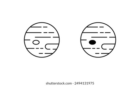 Mercury icon design with white background stock illustration