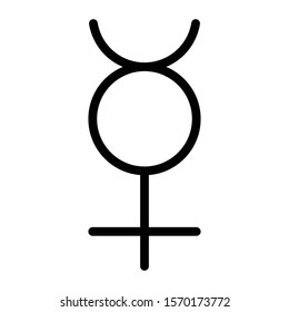 mercury icon glyph vector design 