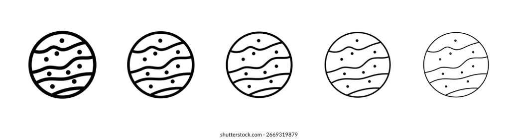 Icono de mercurio para el concepto móvil y el Diseño web.