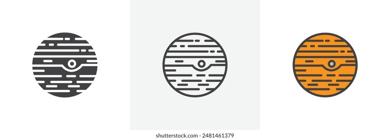 Mercury icon symbol collection on white background.
