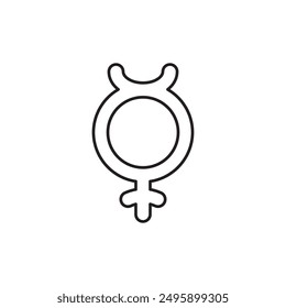 Mercury icon, template for graphic and web design. vector illustration