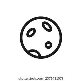 Mercury icon vector. Linear style sign for mobile concept and web design. Mercury symbol illustration. Pixel vector graphics - Vector.