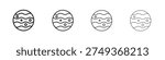 Mercury icons set. Set of line vector icon with editable stroke