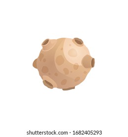 Mercury planet cartoon vector illustration. Space element for computer game, book for kids.