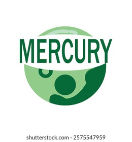 mercury planet icon, the first planet of the solar system