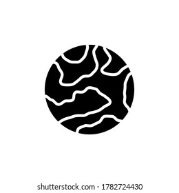 Mercury planet icon vector. Mercury planet simple sign, logo. 