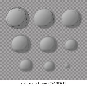 Mercury. Planet Mercury isolated. Set planet Mercury with varying degrees of blur. blur effect mercury. Astronomical objects. Cosmic star