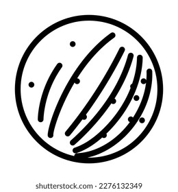 mercury planet line icon vector. mercury planet sign. isolated contour symbol black illustration