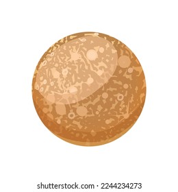 Mercury planet. Planets of solar system. Cartoon style vector illustration isolated on white background. 