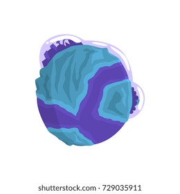 Mercury planet of the Solar System cartoon vector Illustration