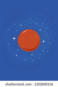 mercury planet solar system cute illustration kids apparel poster