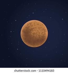 Mercury planet. Solar system. Planet vector design