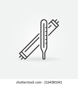 Icono de concepto de vector lineal de reciclado de mercurio o elemento de logotipo
