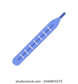 Termómetro retro de mercurio para la medición de la temperatura corporal, Ilustración vectorial de equipos hospitalarios