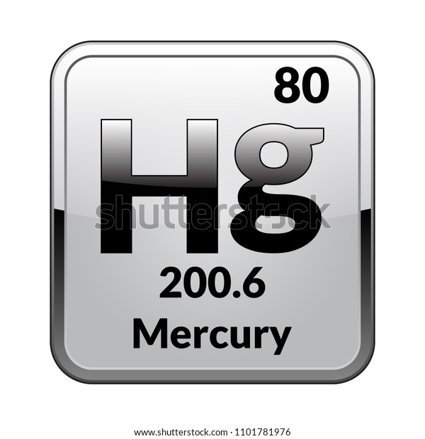 Mercury Symbolchemical Element Periodic Table On Stock Vector (Royalty ...