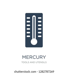 mercury thermometer degrees icon vector on white background, mercury thermometer degrees trendy filled icons from Tools and utensils collection, mercury thermometer degrees vector illustration
