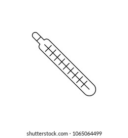 mercury thermometer icon. Element of measuring instruments for mobile concept and web apps. Thin line  icon for website design and development, app development. Premium icon on white background