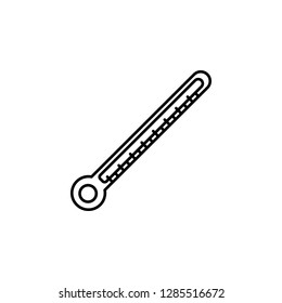 mercury thermometer icon. Element of medicine for mobile concept and web apps illustration. Thin color line icon for website design and development, app development