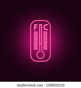 mercury thermometer icon. Elements of measuring elements in neon style icons. Simple icon for websites, web design, mobile app, info graphics