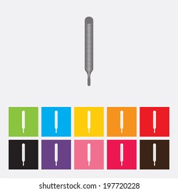A mercury thermometer icon - Vector