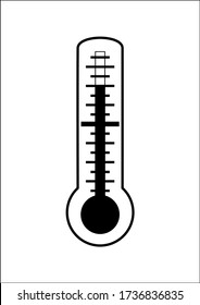 Mercury thermometer for measuring ambient temperature outdoors. Technologies. Water temperature. Place for text. Poster. Advertising. Vector background image.