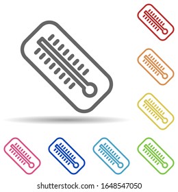 Mercury thermometer in multi color style icon. Simple thin line, outline vector of science icons for ui and ux, website or mobile application