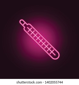 mercury thermometer neon icon. Elements of Measure set. Simple icon for websites, web design, mobile app, info graphics