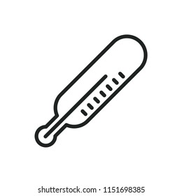 mercury thermometer vector icon