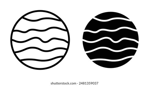 Mercury thin line vector icon set.