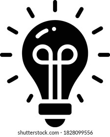 Mercury Vapor Lamp on white background, Simple Led Filament High Power Outdoor Halogen Lamp Vector Glyph Icon design, Street Light Bulb Concept, Electrical engineering Sign